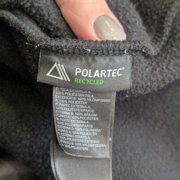 The North Face Polartec Fleece Jacket Black w Pink Logo Medium - Picture 6 of 12